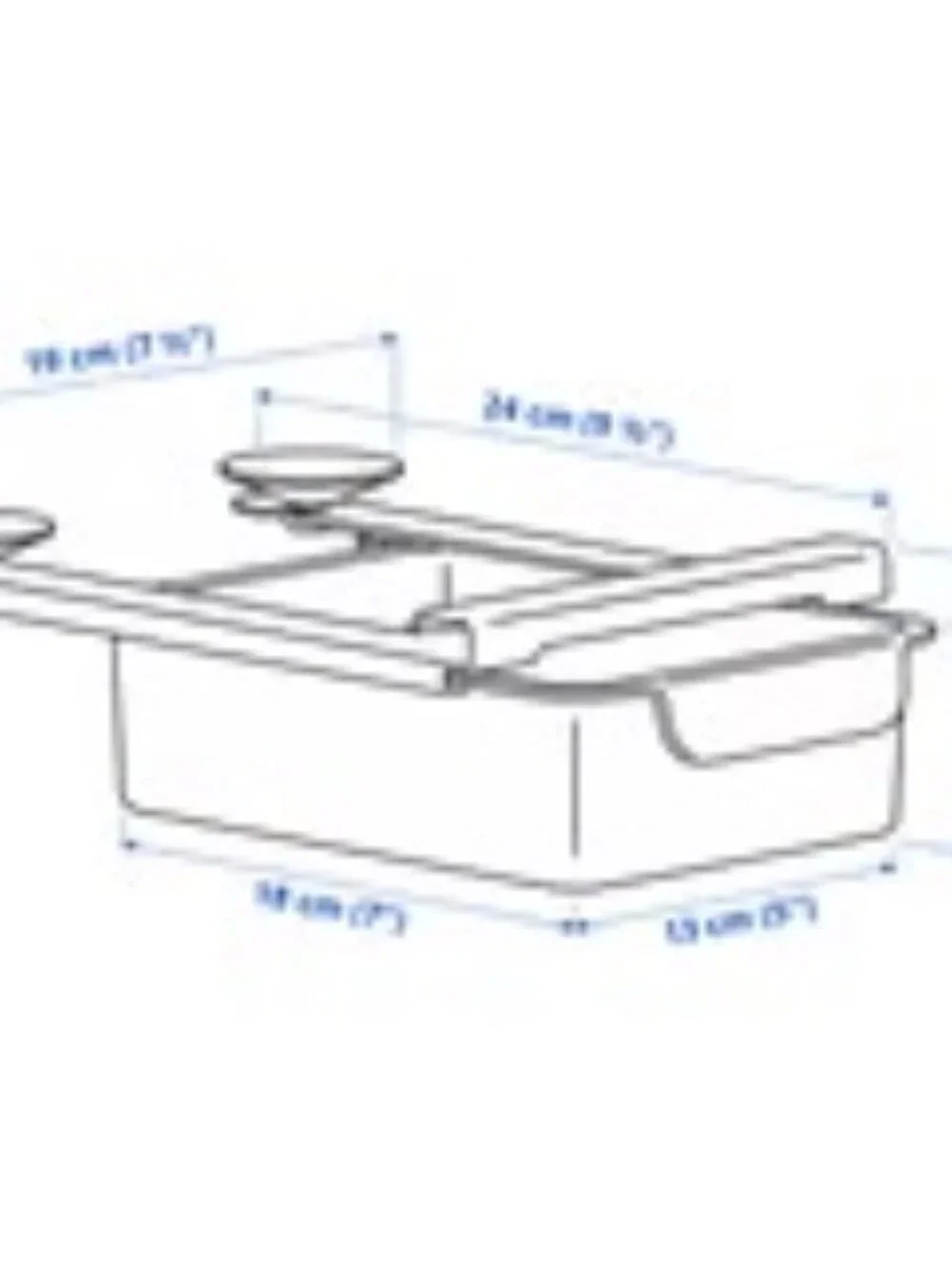 IKEA KLIPPKAKTUS Fridge Storage Box w Lid 9.5x6.25x2.4 Clear Open Box Unused